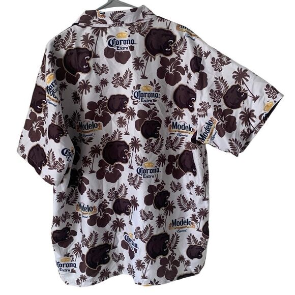 Pre Owned Men's Corona Modelo Short Sleeve Shirt Stand Out in Style Festive - Picture 3 of 10